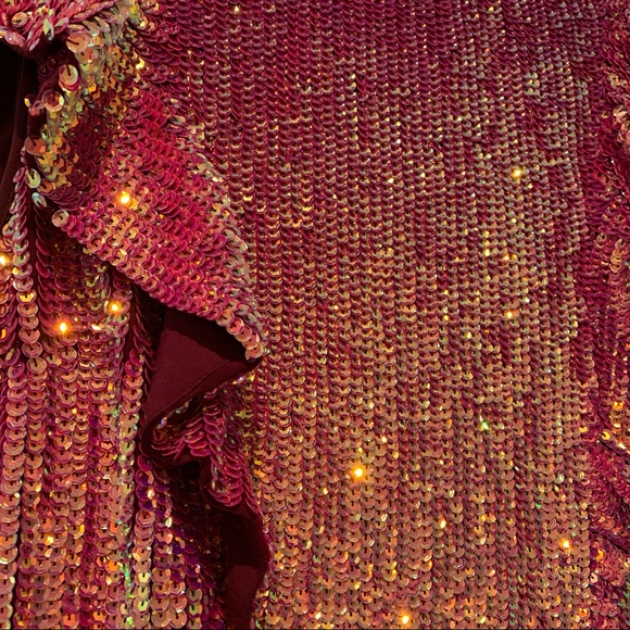 ⭐️ ASOS Pink Sequin Ruffle Dress - Picture 6 of 10